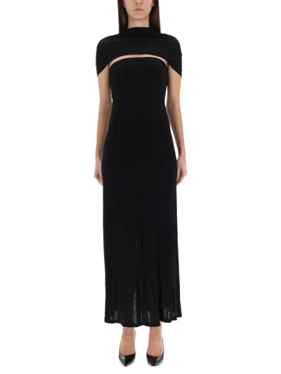 Helmut Lang Long Sash Dress In Black