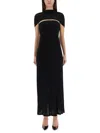 Helmut Lang Long "sash" Dress In Black