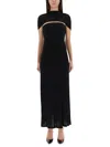 Helmut Lang Long "sash" Dress In Black