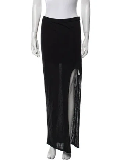Pre-owned Helmut Lang Long Skirt In Black