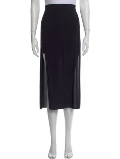 Pre-owned Helmut Lang Long Skirt In Black