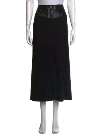 Pre-owned Helmut Lang Long Skirt In Black