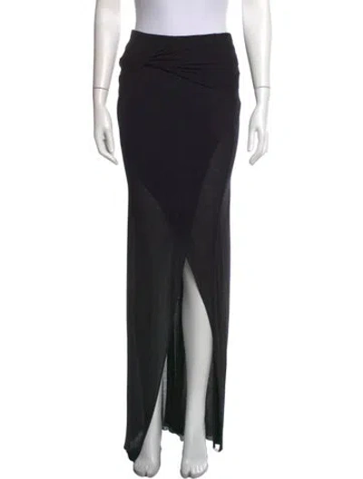 Pre-owned Helmut Lang Long Skirt In Black