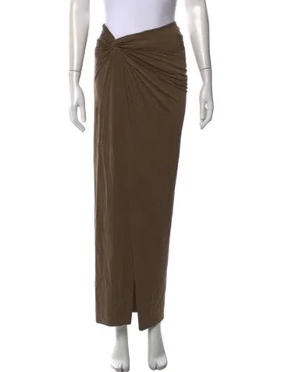 Pre-owned Helmut Lang Long Skirt In Brown