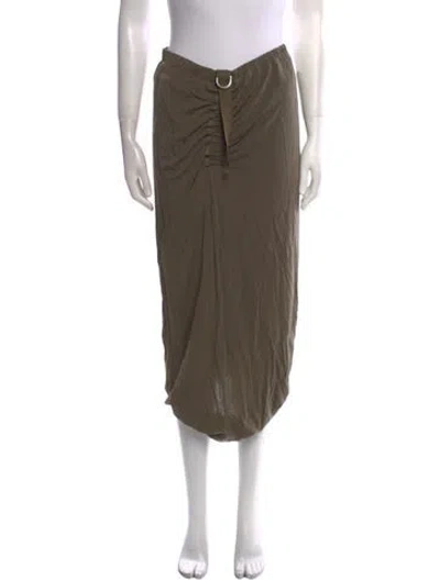 Pre-owned Helmut Lang Long Skirt In Green