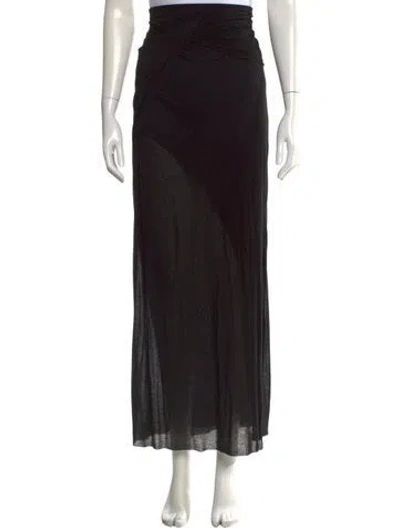Pre-owned Helmut Lang Long Skirt W/ Tags In Black