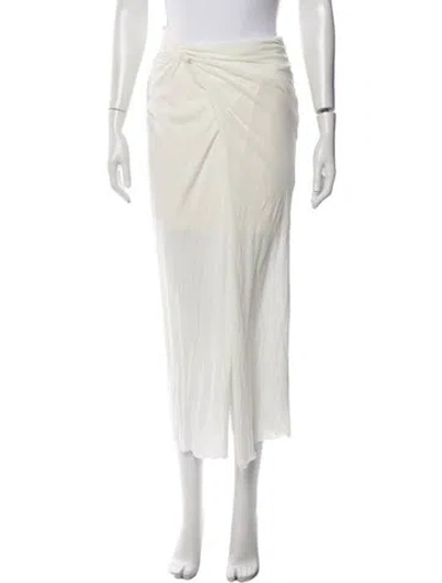 Pre-owned Helmut Lang Long Skirt In White