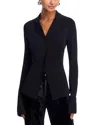 Helmut Lang Long Sleeve Blazer Top In Black