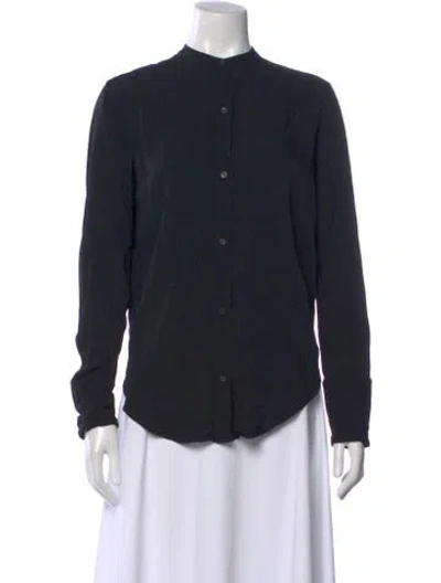 Pre-owned Helmut Lang Long Sleeve Blouse In Black