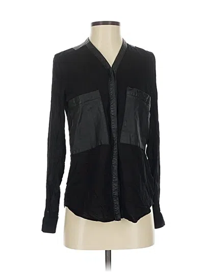 Pre-owned Helmut Lang Long Sleeve Blouse In Black