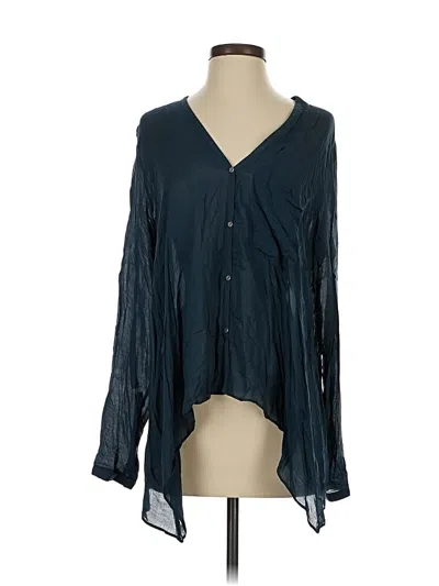 Pre-owned Helmut Lang Long Sleeve Blouse In Blue