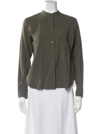 Pre-owned Helmut Lang Long Sleeve Blouse In Gray