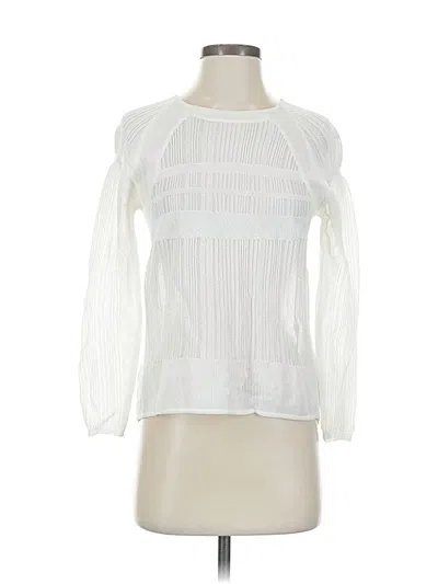 Pre-owned Helmut Lang Long Sleeve Blouse In White