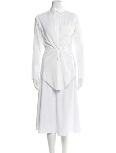 Pre-owned Helmut Lang Long Sleeve Blouse In White