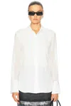 Helmut Lang Long Sleeve Button Up Blouse In White