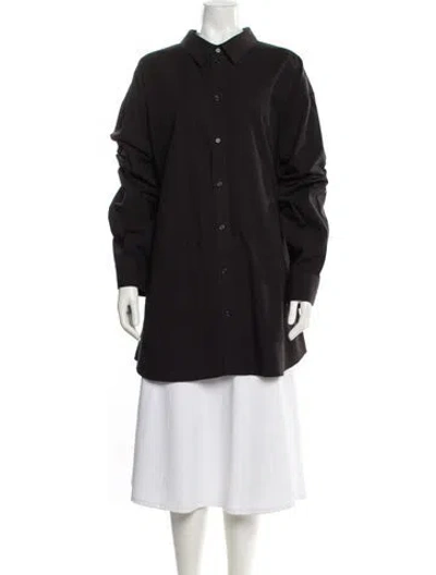 Pre-owned Helmut Lang Long Sleeve Button-up Top In Blue