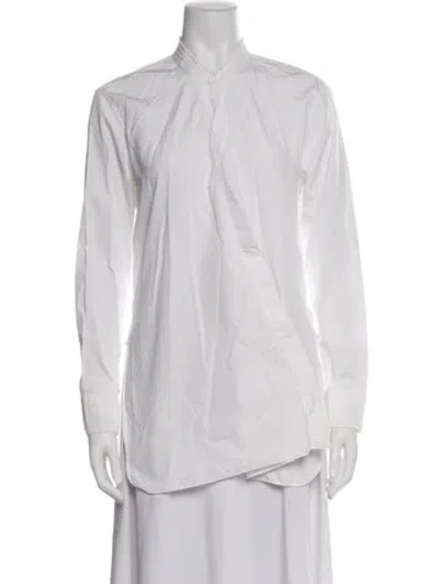 Pre-owned Helmut Lang Long Sleeve Button-up Top In Blue