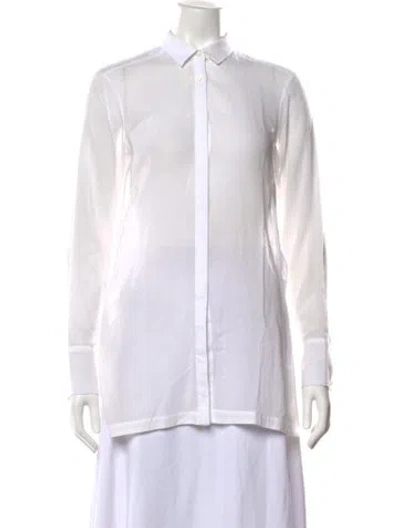 Pre-owned Helmut Lang Long Sleeve Button-up Top In Neutral
