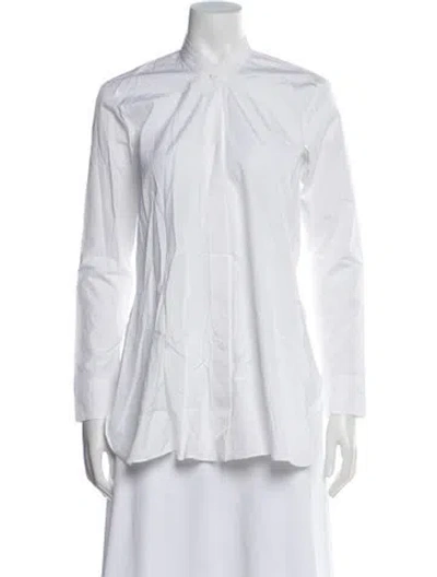 Pre-owned Helmut Lang Long Sleeve Button-up Top W/ Tags In White