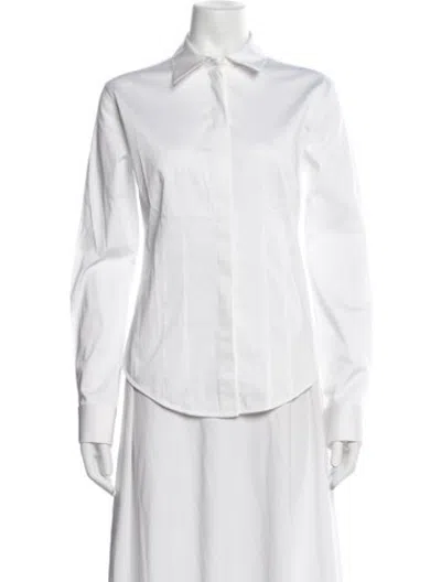 Pre-owned Helmut Lang Long Sleeve Button-up Top W/ Tags In White
