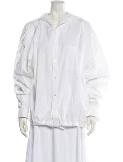 Pre-owned Helmut Lang Long Sleeve Button-up Top In White