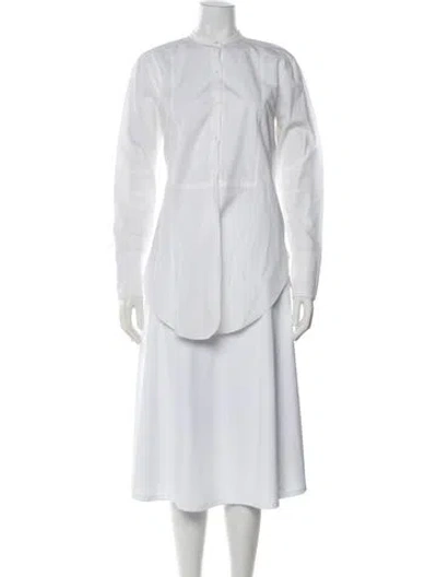 Pre-owned Helmut Lang Long Sleeve Button-up Top In White