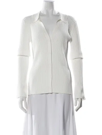 Pre-owned Helmut Lang Long Sleeve Button-up Top In White