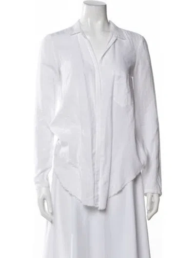 Pre-owned Helmut Lang Long Sleeve Button-up Top In White