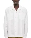 Helmut Lang Knife Pleat Stripe Cotton Poplin Summer Shirt In White