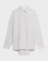Helmut Lang Long-sleeve Cinch Placket Shirt In White