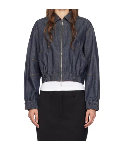 Helmut Lang Long Sleeve Denim Jacket In Black