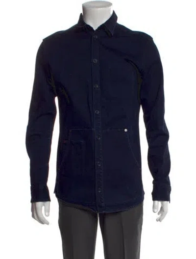 Pre-owned Helmut Lang Long Sleeve Denim Shirt In Blue