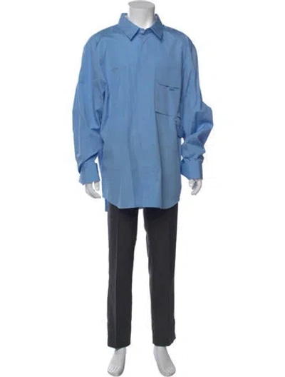 Pre-owned Helmut Lang Long Sleeve Dress Shirt In Blue