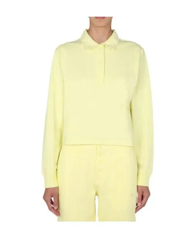 HELMUT LANG HELMUT LANG LONG-SLEEVE LOGO EMBROIDERED POLO SHIRT