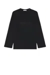Helmut Lang Logo Crew Neck T-shirt Long Sleeves In Black
