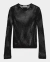 Helmut Lang Long-sleeve Mesh Seatbelt Top In Black