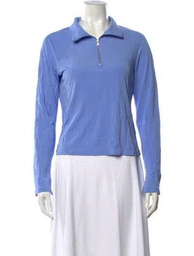Pre-owned Helmut Lang Long Sleeve Polo In Blue