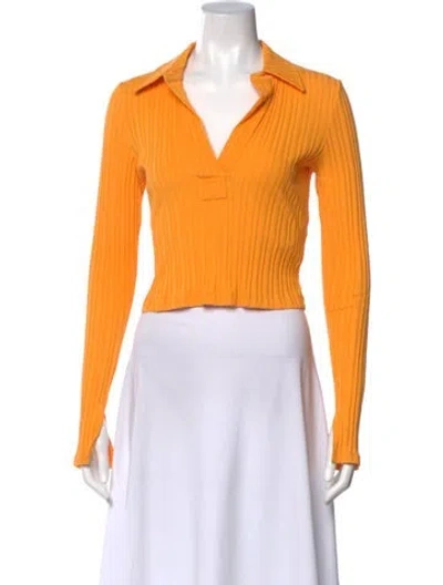 Pre-owned Helmut Lang Long Sleeve Polo In Yellow