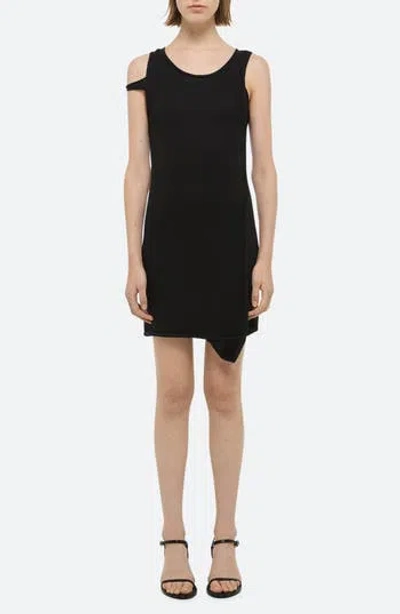 Helmut Lang Long Sleeve Rib Dress In Black - 001