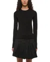 Helmut Lang Astro Crew Silky Long Sleeve T-shirt In Black