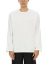 Helmut Lang Men's Logo Longsleeve T Shirt White