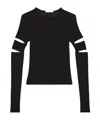 Helmut Lang Long Sleeve T-shirt With Slit In Black