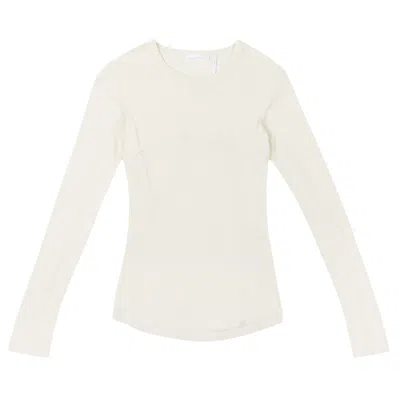Pre-owned Helmut Lang Long-sleeve Top 'beige' In Cream