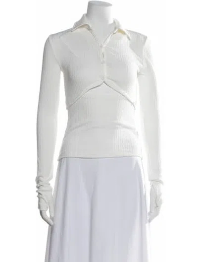 Pre-owned Helmut Lang Long Sleeve Top In Neutral