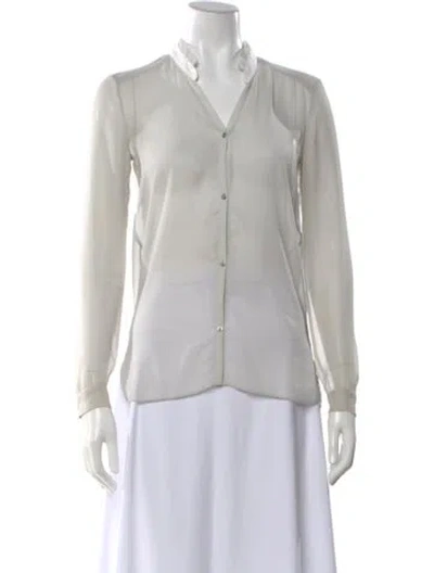 Pre-owned Helmut Lang Long Sleeve Top In Neutral