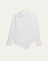 Helmut Lang Long-sleeve Wrap Shirt In White