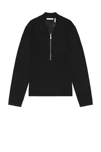 Helmut Lang Long Sleeve Zip Polo