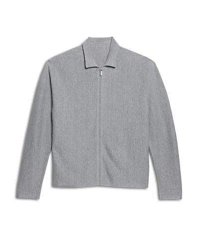 Helmut Lang Long Sleeve Zip Sweater In Gray