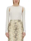 Helmut Lang Long-sleeved Cut-out Top With Edgy Silhouette