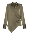 Helmut Lang Relaxed Wrap Shirt In Green